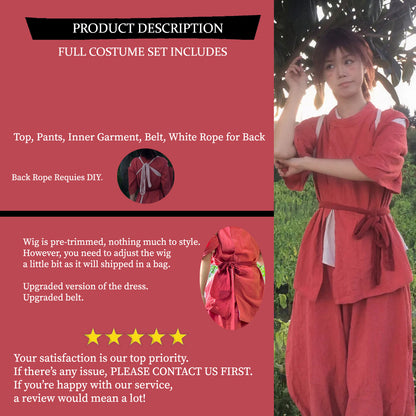 Haku and Chihiro Cosplay Costume Outfit, Anime Events, Character Outfit
