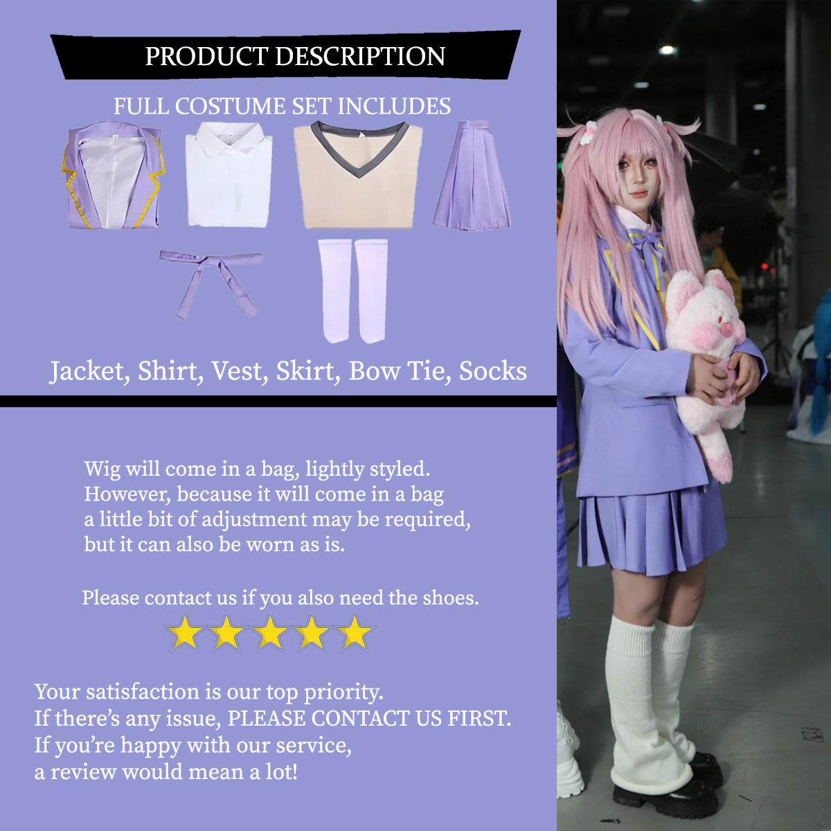 Li Tianxi Pink and Purple, Cosplay Costume Outfit, Anime Events, Character Outfit
