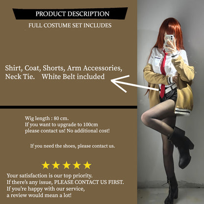 Kurisu Makise Cosplay Costume Outfit, Anime Events, Character Outfit