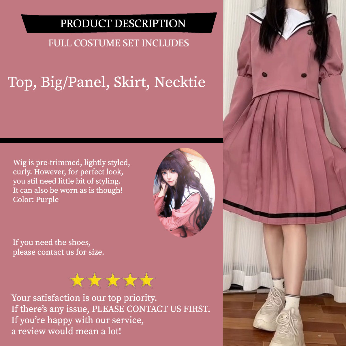 Subaru Hoshina Cosplay Costume Outfit, Anime Events, Character Outfit