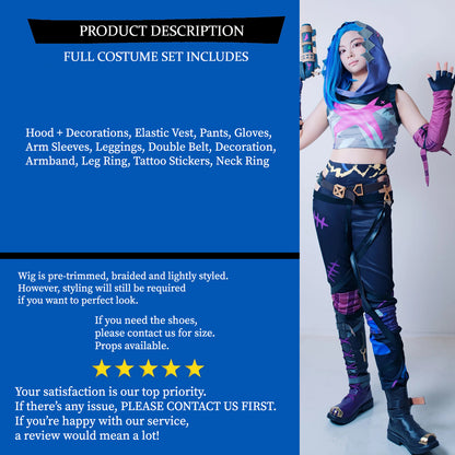 Jinx Season 2 Cosplay Costume Outfit, Anime Events, Character Outfit