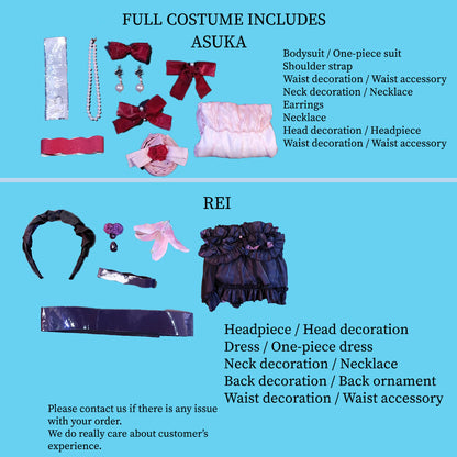 Asuka and Rei, Cosplay Costume, Anime Outfit, Perfect for Cosplay Events