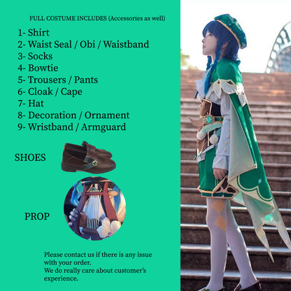 Venti-Genshin, Cosplay Costume, Anime Outfit, Perfect for Cosplay Events