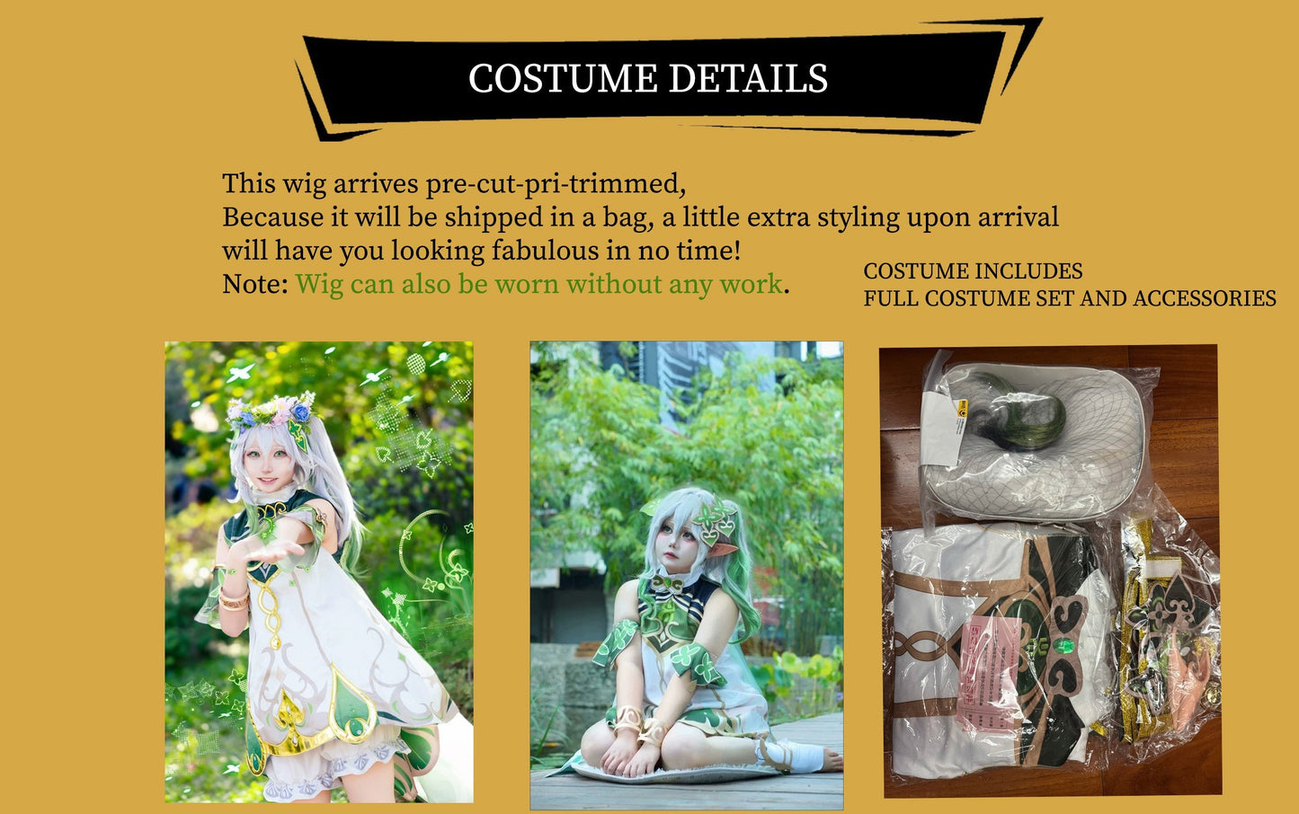 Nahida-Genshin, Cosplay Costume, Anime Outfit, Perfect for Cosplay Events