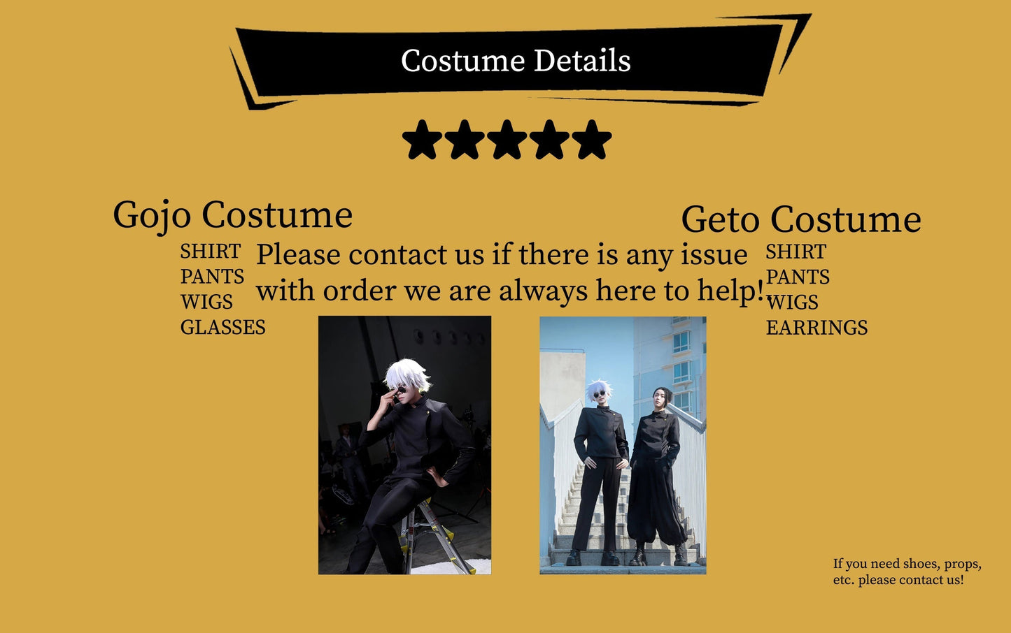 Geto and Gojo, Cosplay Costume, Anime Outfit, Perfect for Cosplay Events